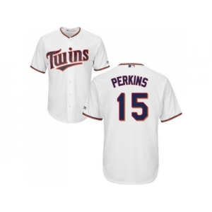 Youth Minnesota Twins #15 Glen Perkins White Cool Base Stitched MLB Jersey