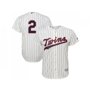 Youth Minnesota Twins #2 Brian Dozier Cream Strip Cool Base Stitched MLB Jersey