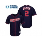 Youth Minnesota Twins #2 Brian Dozier Navy blue Cool Base Stitched MLB Jersey