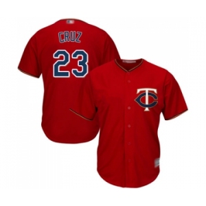 Youth Minnesota Twins #23 Nelson Cruz Authentic Scarlet Alternate Cool Base Baseball Jersey