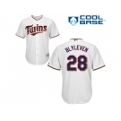 Youth Minnesota Twins #28 Bert Blyleven White Cool Base Stitched MLB Jersey