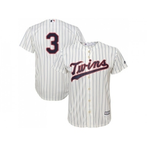 Youth Minnesota Twins #3 Harmon Killebrew Cream Strip Cool Base Stitched MLB Jersey