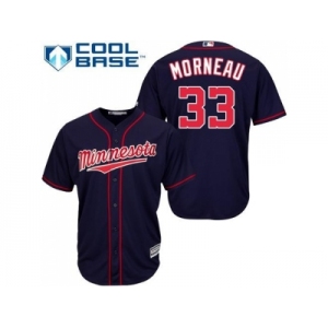 Youth Minnesota Twins #33 Justin Morneau Stitched Navy Blue Cool Base MLB Jersey