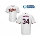 Youth Minnesota Twins #34 Kirby Puckett White Cool Base StitchedMLB Jersey