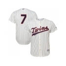 Youth Minnesota Twins #7 Joe Mauer Cream Stitched MLB Jersey