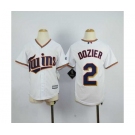 youth mlb jerseys minnesota twins #2 dozier white[dozier]