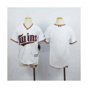 youth mlb jerseys minnesota twins blank white