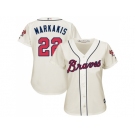 Women's Atlanta Braves #22 Nick Markakis Cream Alternate Stitched MLB Jersey