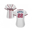 Women's Atlanta Braves #22 Nick Markakis White Home Stitched MLB Jersey