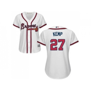 Women's Atlanta Braves #27 Matt Kemp White Home Stitched MLB Jersey