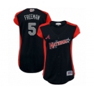 Women's Atlanta Braves #5 Freddie Freeman Authentic Navy Blue National League 2019 Baseball All-Star Jersey