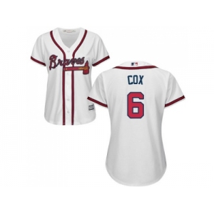 Women's Atlanta Braves #6 Bobby Cox White Home Stitched MLB Jersey