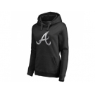 Women's Atlanta Braves Platinum Collection Pullover Hoodie Black