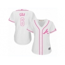 Women's Majestic Atlanta Braves #6 Bobby Cox Replica White Fashion Cool Base MLB Jersey