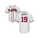 Youth Atlanta Braves #19 R.A. Dickey White Cool Base Stitched MLB Jersey