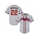 Youth Atlanta Braves #22 Nick Markakis Grey Cool Base Stitched MLB Jersey