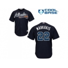 Youth Atlanta Braves #22 Nick Markakis Navy Blue Cool Base Stitched MLB Jersey