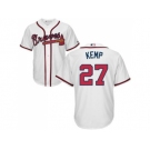 Youth Atlanta Braves #27 Matt Kemp White Cool Base Stitched MLB Jersey