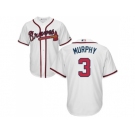 Youth Atlanta Braves #3 Dale Murphy White Cool Base Stitched MLB Jersey