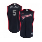 Youth Atlanta Braves #5 Freddie Freeman Authentic Navy Blue National League 2019 Baseball All-Star Jersey