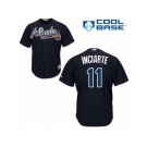 Youth Majestic Atlanta Braves #11 Ender Inciarte Replica Blue Alternate Road Cool Base MLB Jersey