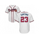 Youth Majestic Atlanta Braves #23 Danny Santana Replica White Home Cool Base MLB Jersey