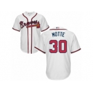 Youth Majestic Atlanta Braves #30 Jason Motte Authentic White Home Cool Base MLB Jersey