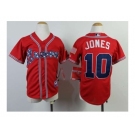 Youth mlb jerseys atlanta braves #10 jones red[2014 new]