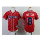 Youth mlb jerseys atlanta braves #8 upton red[2014 new]