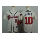 youth mlb jerseys atlanta braves #10 jones cream[2014 new]