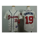 youth mlb jerseys atlanta braves #19 simmons cream