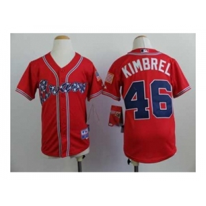 youth mlb jerseys atlanta braves #46 kimbrel red[2014 new]