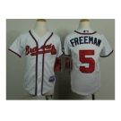 youth mlb jerseys atlanta braves #5 freeman white