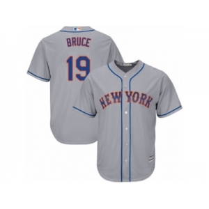 Youth Majestic New York Mets #19 Jay Bruce Authentic Grey Road Cool Base MLB Jersey