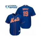 Youth Majestic New York Mets #19 Jay Bruce Authentic Royal Blue Alternate Home Cool Base MLB Jersey