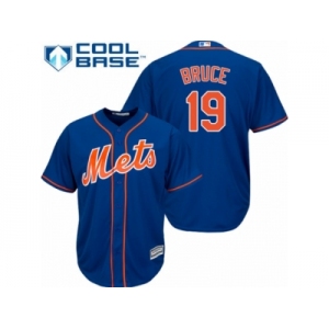 Youth Majestic New York Mets #19 Jay Bruce Authentic Royal Blue Alternate Home Cool Base MLB Jersey