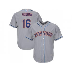 Youth New York Mets #16 Dwight Gooden Grey Cool Base Stitched MLB Jersey