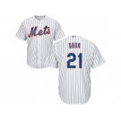 Youth New York Mets #21 Lucas Duda White(Blue Strip) Cool Base Stitched MLB Jersey