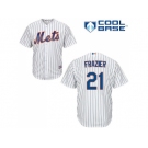 Youth New York Mets #21 Todd Frazier White(Blue Strip) Cool Base Stitched MLB Jersey