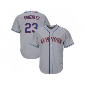 Youth New York Mets #23 Adrian Gonzalez Grey Cool Base Stitched MLB Jersey