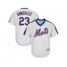 Youth New York Mets #23 Adrian Gonzalez White(Blue Strip) Alternate Cool Base Stitched MLB Jersey