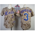 Youth New York Mets #3 Curtis Granderson Camo Alternate Cool Base W 2015 World Series Patch Stitched MLB Jersey