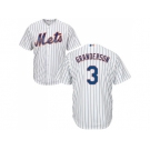 Youth New York Mets #3 Curtis Granderson White(Blue Strip) Cool Base Stitched MLB Jersey