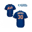 Youth New York Mets #30 Michael Conforto Blue Cool Base Stitched MLB Jersey