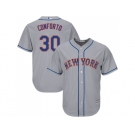 Youth New York Mets #30 Michael Conforto Grey Cool Base Stitched MLB Jersey