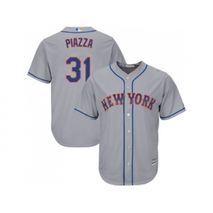 Youth New York Mets #31 Mike Piazza Grey Cool Base Stitched MLB Jersey