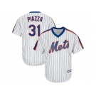 Youth New York Mets #31 Mike Piazza White(Blue Strip) Alternate Cool Base Stitched MLB Jersey