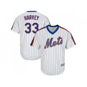 Youth New York Mets #33 Matt Harvey White(Blue Strip) Alternate Cool Base Stitched MLB Jersey