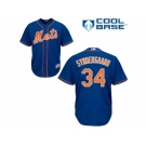 Youth New York Mets #34 Noah Syndergaard Blue Cool Base Stitched MLB Jersey