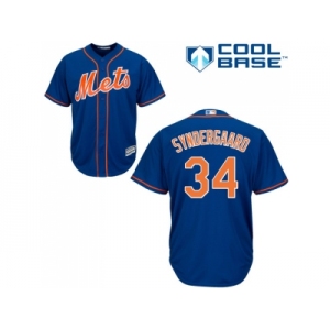 Youth New York Mets #34 Noah Syndergaard Blue Cool Base Stitched MLB Jersey